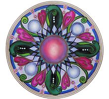 Mandala : Pink Heart by danita clark