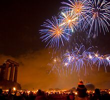 Torchlight Procession 2009 Fireworks, Edinburgh by GrantR