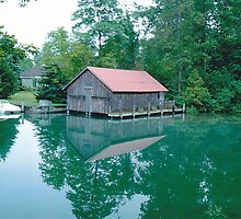 Old boathouse in Leland, Michigan by BonaParte