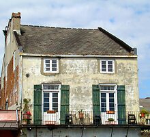 Old House Above The French Quarters Stores by Wanda Raines