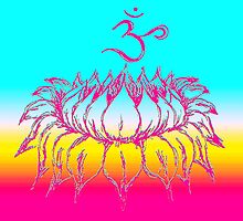 Om Rainbow Lotus by whittyart