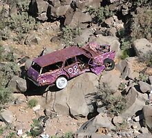 New Mexico- lost things- tagged purple car by sasparilla