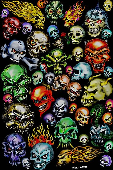 skull collage
