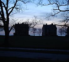 Silhouettes at Twilight on Sandy Hook, New Jersey USA by Michele Ford