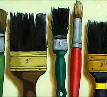 Paintbrushes - "Tools of the Trade" by LindaAppleArt