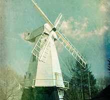 English windmill in countryside by friendlydragon