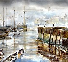 The River Esk, at Old Whitby. by Colin Cartwright