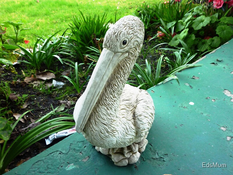"Pelican Garden Statue" by EdsMum Redbubble