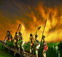 Sailing Into The Fire (Please Enlarge) by Charuhas Images