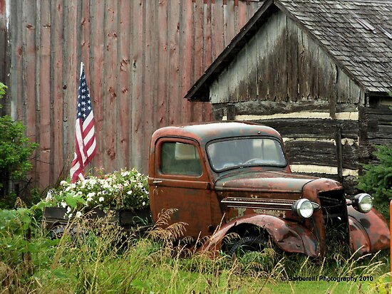 1934 Ford Pickup Displaying American Pride by Barberelli