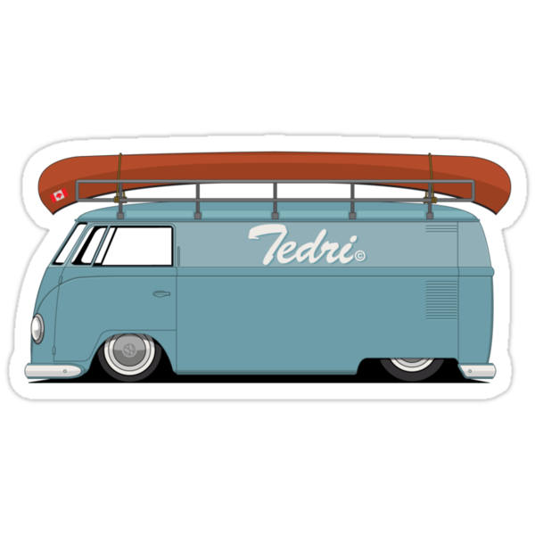 Slammed VW Barndoor Half sign writing by Tedri