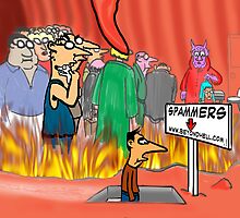Spammers In Hell Cartoon by David Stuart