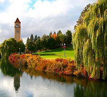 Clocktower - Spokane Riverfront Park by Kathleen Jones