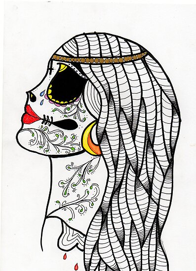 Mexican Sugar Skull 2 by Sophie Croser