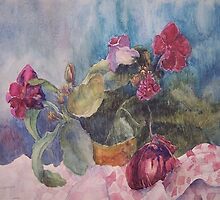 sweet onions and flowers by Ellen Keagy