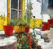 Yellow Doorway (painted) by James Zickmantel