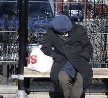 TEMP 34 sittin in sun to stay warm by activtist