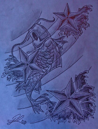 Coy Fish Drawing by SnyderJ