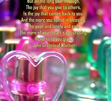 Giveaway heart thank you card by patjila