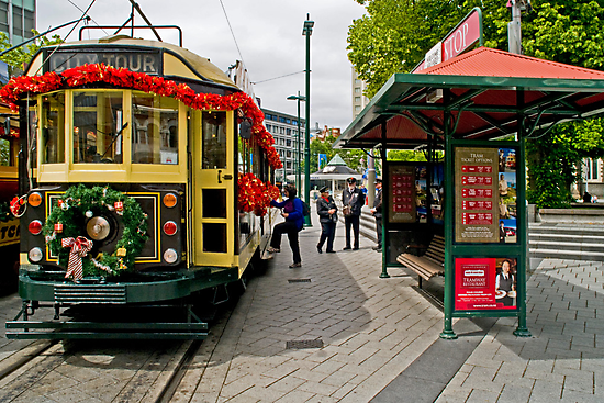 quot christmas tram christchurch new zealand quot photographic quot christmas tram christchurch new zealand quot photographic