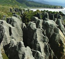 Pancake Rocks at Punakaiki by orkology