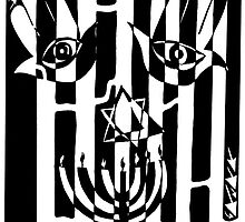 Happy Judaica Maze Art by Yonatan Frimer
