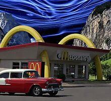 "Cruising McDonalds" - 1955 Chevy by TeeMack