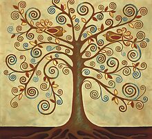 'Tree of Life' Acrylic Painting by Lisa Frances Judd~QuirkyHappyArt