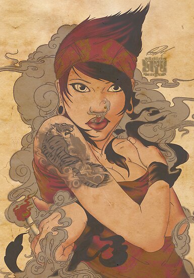 Inspired by Tibetan art, subculture, and tattoos.