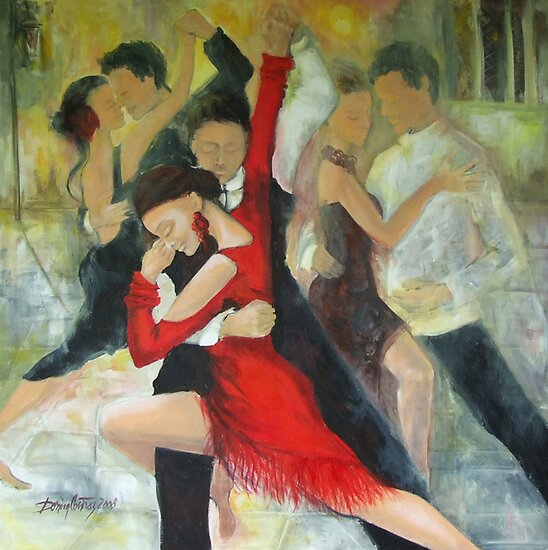 Oil Paintings: Sentimental tango by Dorina Costras