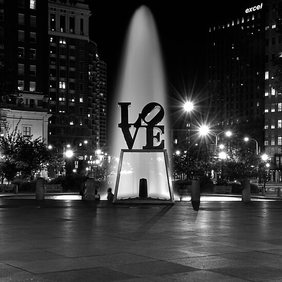 in love black and white. Love Park in Black and White