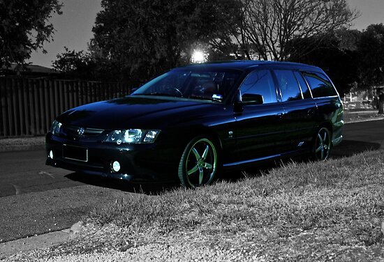 Holden Commodore Wagon. Black Holden Commodore wagon