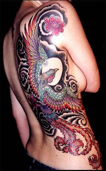 Girl Phoenix Tattoo Designs