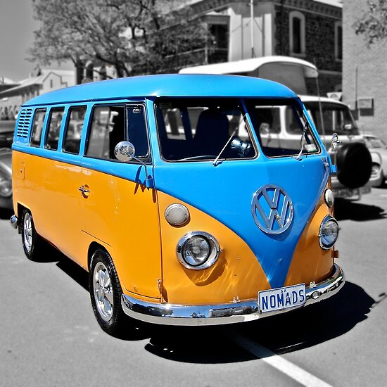 volkswagen combi van. Volkswagen Kombi van in blue