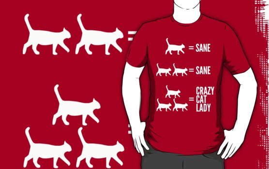 Crazy Cat Lady Work.5080035.2.fig,red,mens,fbfbfb.crazy-cat-lady-v3