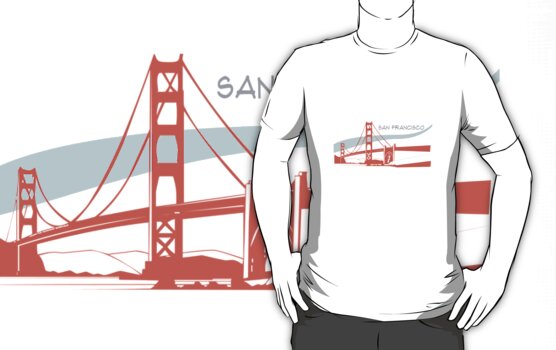 san francisco golden gate bridge drawing. San Francisco - Golden Gate