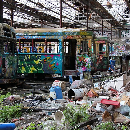 The historic tram sheds, located in the former Rozelle Tram Depot in Glebe 