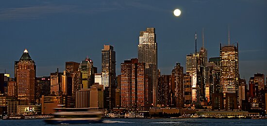 pictures of new york skyline at night. New York Night Cityscape