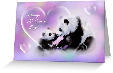 happy mothers day writing. mothers day and pandas