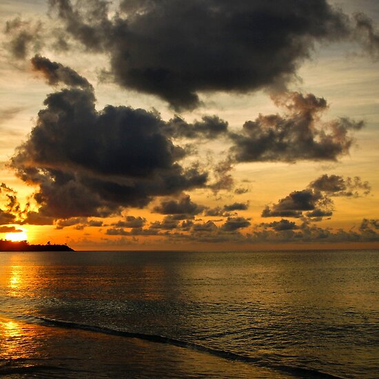 Sunset on Grand Anse Beach, Grenada - I was there! 1996 | Grenada