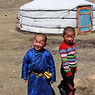 Mongolian children by Valérie Curty