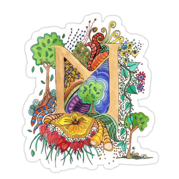 illuminated letter m. M - an illuminated letter by