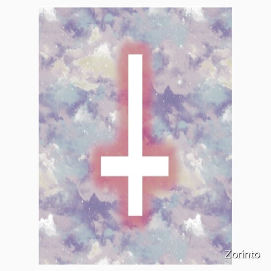 "Pastel Upside-Down Cross " Stickers by Zorinto | Redbubble
