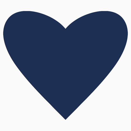 "Navy Blue Heart" Stickers by M Studio Designs | Redbubble