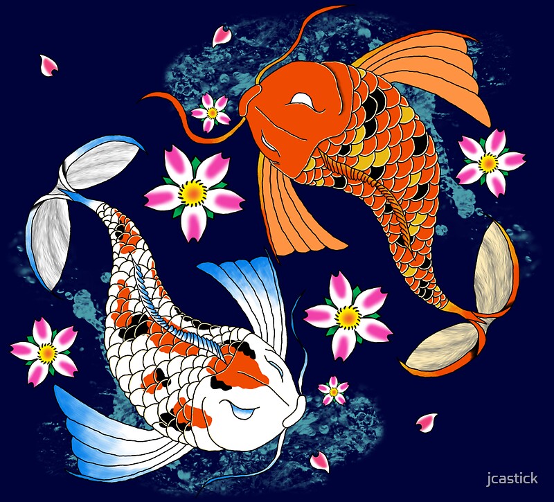 Koi Pond Drawing: Gifts & Merchandise | Redbubble